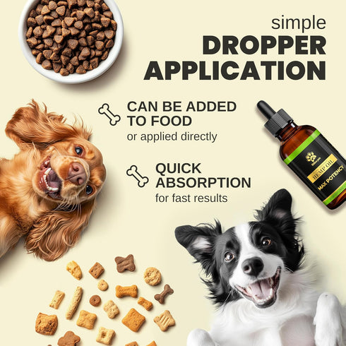 Billion Pets - Hemp Oil for Dogs and Cats - Helps with Anxiety, Pain, Stress, Sleep, Arthritis, Seizures Relief - Hip