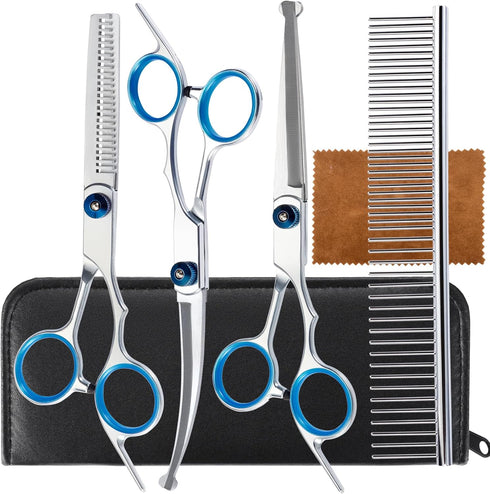 lengnoyp 5 in 1 Premium Dog Grooming Scissors, Professional Dog Scissors for Grooming