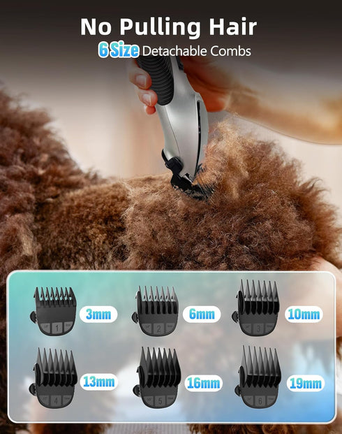 OCPEET 4 1 Trimmer 2 Speed,6 Dog Grooming Kit Low NoiseCordless in Dog Clippers for Grooming Rechargeable Pet Cat Hair