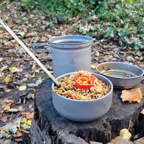 Backcountry 420ml SILVERANT Titanium Double Walled Bowl Oatmeal Rice Soup Yogurt Doshware Ultralight Portable Tableware