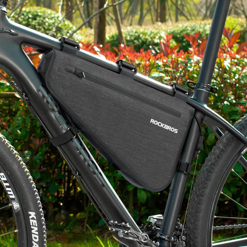 ROCKBROS 8L Waterproof Bike Frame Bag - Bikepacking Triangle Storage Bag