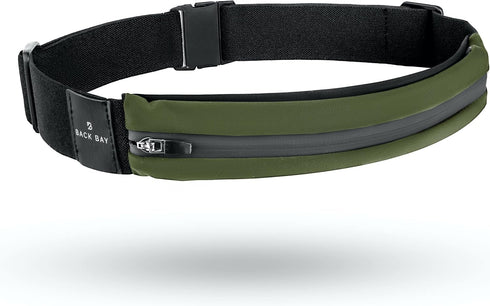 Slim Running Belt: Fits ALL Phones, Runners Fanny Pack, Money Belt, Waist Bag Workout Gear for Men & Women, Fishing Belt