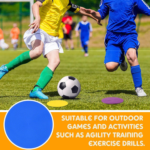 Haull Spot Markers Floor Spots with Bag Non Slip Vinyl Poly Dots for Gym Floor Basketball Football Soccer Sports Speed