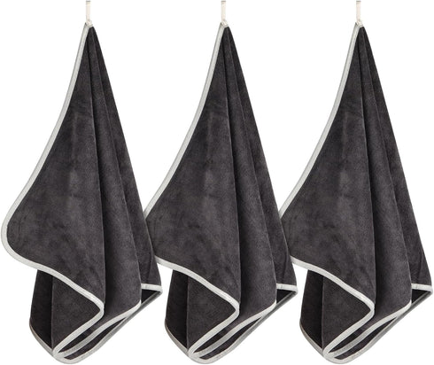 Hoiny 3 Pack Microfiber Gym Towels (14.2" x 30"), Super Soft, Quick Drying,