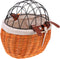 NOLITOY Practical Rattan Woven Bike Basket with Breathable Design for Pets Cats
