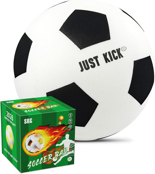 SRG Silent Foam Soccer Ball Airless Indoor House Ball for Quiet Training,