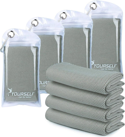 SYOURSELF Cooling Towels for Neck and Face, 4 Pack 40" x 12"
