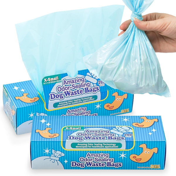 BOS Amazing Odor Sealing Dog Poop Bags - Durable and Unscented [Size: