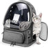 Cat Backpack Carrier, Breathable Large Space Bubble Pet Backpack for Kitty Small Dog up to 12lbs, Transparent &