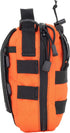LINE2design First Aid (Ifak) Pouch, EMS Bag for Tactical EDC Rescue Utility Gear, Includes USA Patch - Orange
