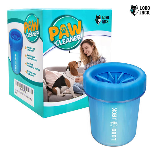 Dog Paw Cleaner, Portable 360º Silicone Washer Cup for Small and Medium Breed Cats and Dogs, Blue