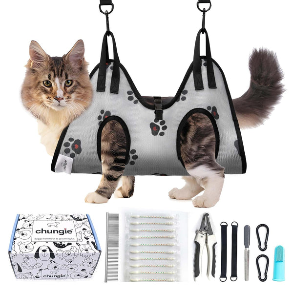 Chungie Cat Grooming Hammock for Cats Cat Restraint for Nail Trimming with