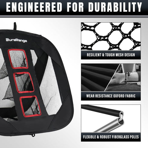 Pop-Up Golf Chipping Net - Ultimate Target Training Aids for Precision & Distance, Indoor | Outdoor Practice, Golfer