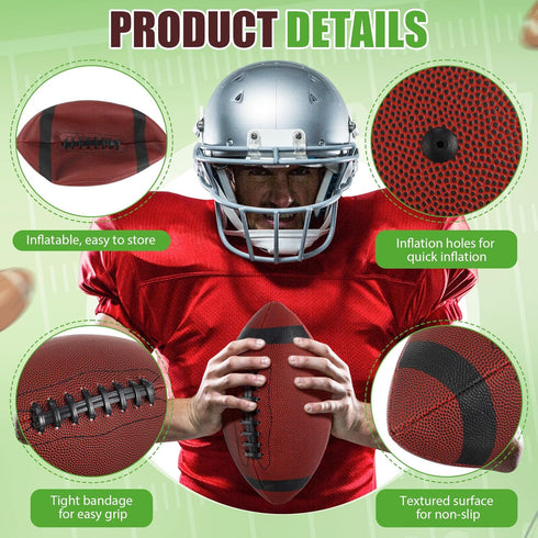Jerify Composite Leather Footballs Official Size Football Bulk Inflatable Foot Ball with Pump Indoor Outdoor Regulation