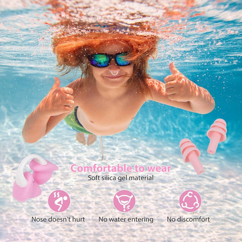 Swimming Nose Clips for Kids 4-14, Waterproof Nose Plugs to Ensure Comfort and Safety in The Water