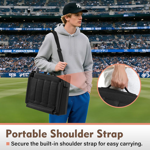 Strifuture 180Adjustable 600D Stadium Seats with Back Support - Backrest Stadium Seat with Steel Hook & Non - Slip