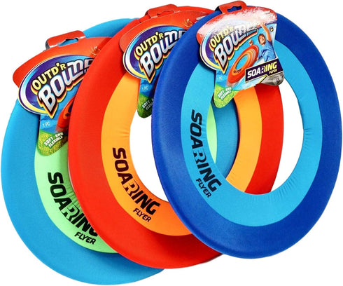 JA-RU Soft Giant Frisbee Throwing Disc 16" (3 Unit Assorted) Soaring Flyer