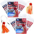 20 Packs 5/0 Hook Fishing Shrimp Flying Rig - Red/Yellow