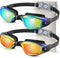 NSSIW Swim Goggles for Adults, Anti Fog Pool Goggles with UV400 and No Leak, 2 Pack
