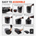 72 HRS 12 Portable Collapsible Camp Toilet - Extra Large, Lightweight & Sturdy (With Toilet Bags)