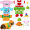 10 Pcs Guinea Pig Stuff Includes 5 Mini Hats & 5 Clothes for Small Animals, Cozy Hand Knitted Set