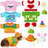 10 Pcs Guinea Pig Stuff Includes 5 Mini Hats & 5 Clothes for Small Animals, Cozy Hand Knitted Set
