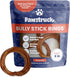 Pawstruck 4" All-Natural Bully Stick Rings for Dogs - Rawhide-Free, 100% Beef Dental Chew Bones - 3 Pack