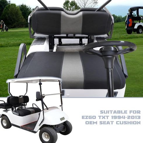 Golf Cart Front Seat Covers Fit EZGO TXT 1994-2013, Washable Breathable Adjustable Seat Cover