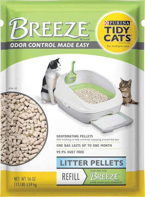 Tidy Cats Breeze Cat Litter Pellets, Refill, 3.5 lb