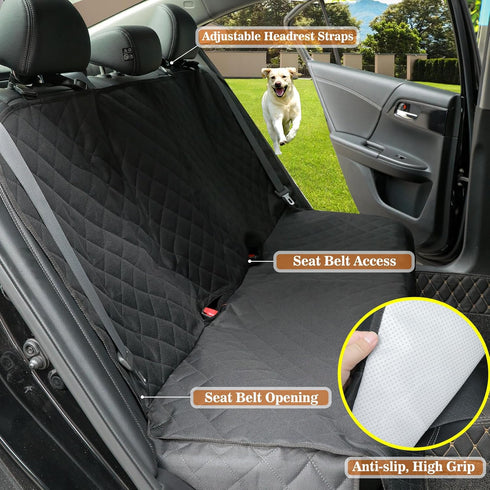 4 Meolsaek Dog Car Seat Cover for Back Seat, Scratch Proof Nonslip Pet Car Seat Cover, Layers Waterproof Heavy Duty
