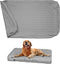 Replacement Dog Bed Cover, Washable Waterproof Canvas for Large Pet Crate Kennel, Zipper, 34x22x3.5 Inches (Gray)
