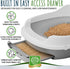 Small Pet Select Pine Pellet Cat Litter Box with 5 Pee Pads and Litter Scoop, Easy to Clean System