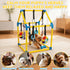KAINUM 8 Puppy Play Gym with Hanging Toys, Dog Indoor Jungle Gym as Activities Center for Puppies, PVC Frame