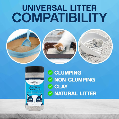Cat Litter Deodorizer, Unscented Odor Eliminator, Litter Box Cleaner, 16oz, Easy Clump & Seal