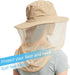 Head Net Hat - Safari Hat Sun Hat Bucket Hat Fishing Hat with Netting Net Mesh for Men/Women