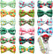 16 Pcs Dog Bow Ties Collar Attachment Slides, Cute Detachable Bowties for Dogs and Cats with Elastic Bands