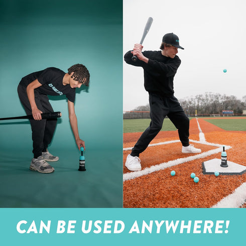 Bandit Sports Mini Popper Plastic Baseballs, Made of Impact-Resistant and Rebounding Material, Perfect Practice
