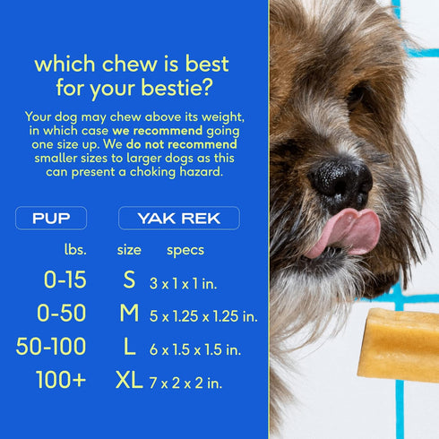 Native Pet Yak Chews (3 X-Large Chews) - Dog Sticks & Chews for Large Dogs