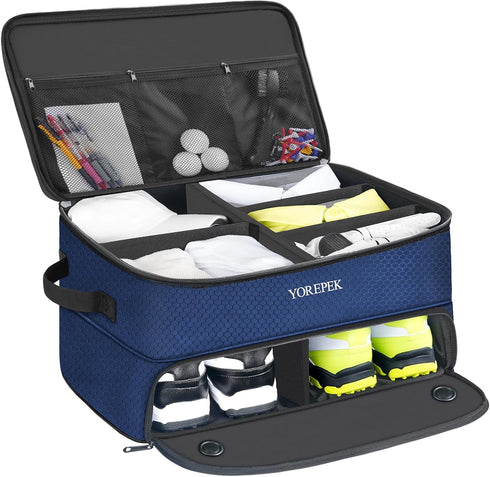 YOREPEK 2 Layer Golf Trunk Organizer, Waterproof Car Locker for Golf Shoes and Accessories
