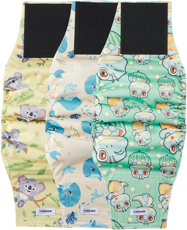 Washable Male Dog Diapers Reusable, Premium Dog Belly Bands for Male Dogs
