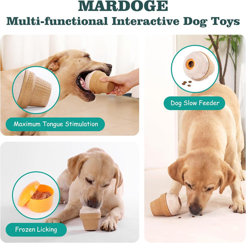 MARDOGE Breeds,Frozen Anxiety(Pack 2) Multi-Functional Interactive Dog Toys for Aggressive Chewers, Indestructible Dog