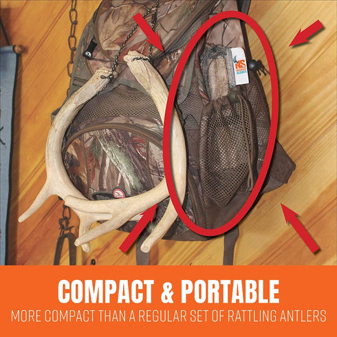 Nationwide Scents Deer Grunt Call and Rattle Bag Combo - Durable All-Weather Hunting Calls for Whitetail
