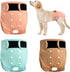 3Pack Reusable Female Dog Diapers, Washable Diaper for Doggie,Highly Absorbent Dog Diaper,Adjustable