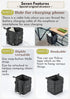 XS Black Camping Moon Storage Box Accessory, Small Gear Organizer BG-1212BK
