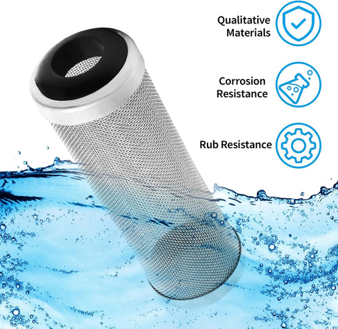 Stainless Steel Aquarium Filter Intake Cover, 16mm Shrimp Filter Guard for Fish Tank