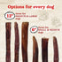 (6, 5-Pack), 2-in-1 Natural Farm Power Bully Sticks Dog Chews Power Chews: Premium Beef Cheek Wrapped in Beef Pizzle
