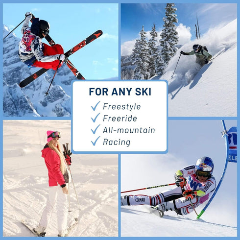 Hang 11' Ski Wall Mount, Hardwood Ski Holders, Vertical Ski Storage Rack, Ski Holder Wall Mount for Garage