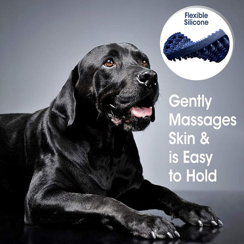 Four Paws Magic Coat Professional Series Grooming Brush, Dual-Sided Silicone Deshedding for Dogs, 1 Count, Wet/Dry