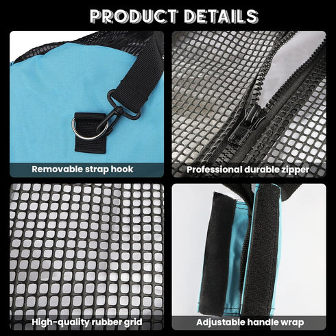 Hiturbo Mesh Duffel Bag, Travel Beach Gear Diving Luggage for Scuba, Surfing and Snorkeling