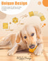Treat Dog Toy, Dog Chew Toys for Aggressive Chewers, Interactive Slow Feeder Dog Toys, Durable Fillable Toy Collection, Frozen Feeding Dog Toy for All Breed Sizes (Yellow)